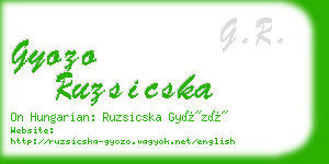 gyozo ruzsicska business card